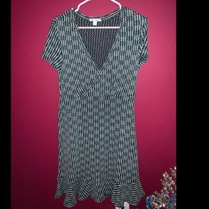 Knitted green dress